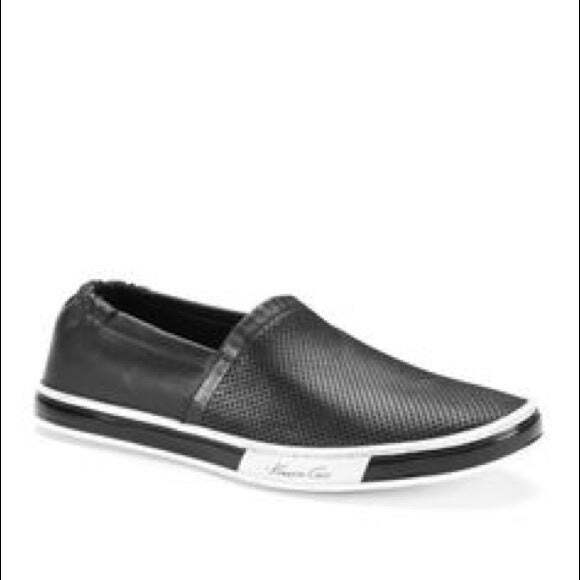 Black Kenneth Cole Brand Power Mens Slip On Sneakers Flats shoe main image 4